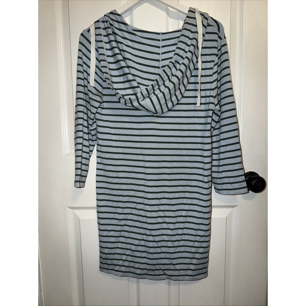 NEW Boden Imelda Hooded Tunic Dress Blue Green Stripe Pockets Size 6‎ - Picture 5 of 5